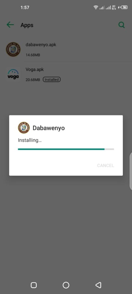 Screenshot of Dabawenyo App