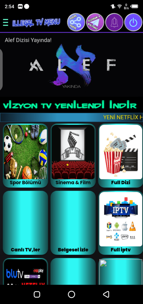 Screenshot of Illegal TV VIP Apk