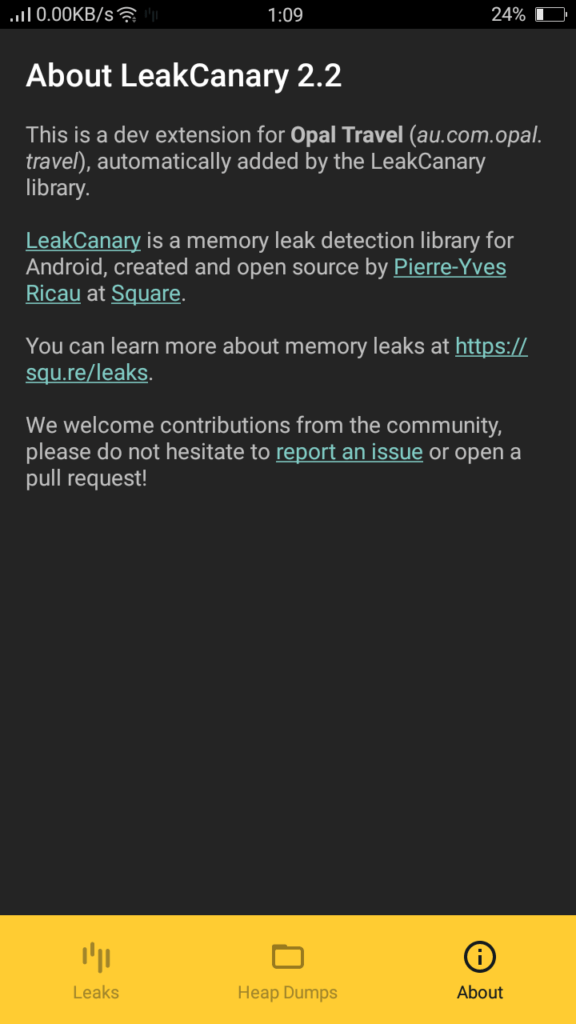Screenshot of Leaks App