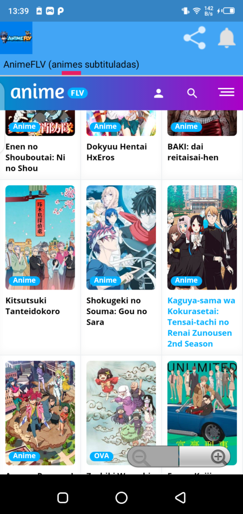 Screenshot of Animeflv App Apk