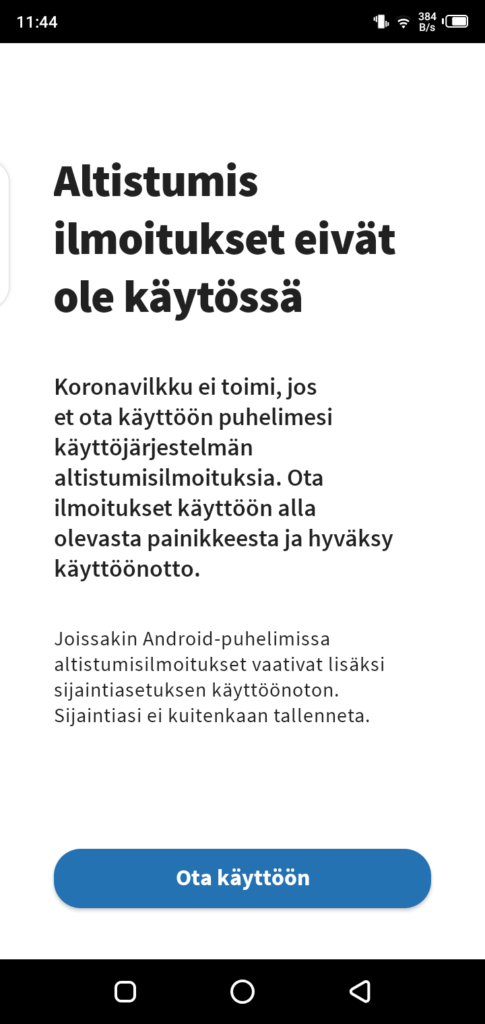 Screenshot of Koronavilkku