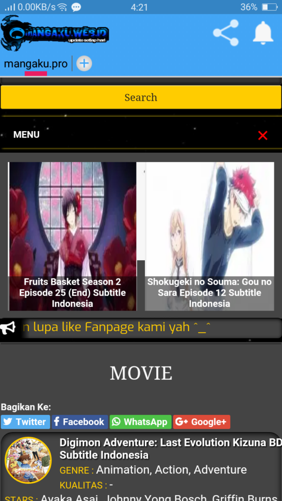 Screenshot of Mangaku.pro Apk