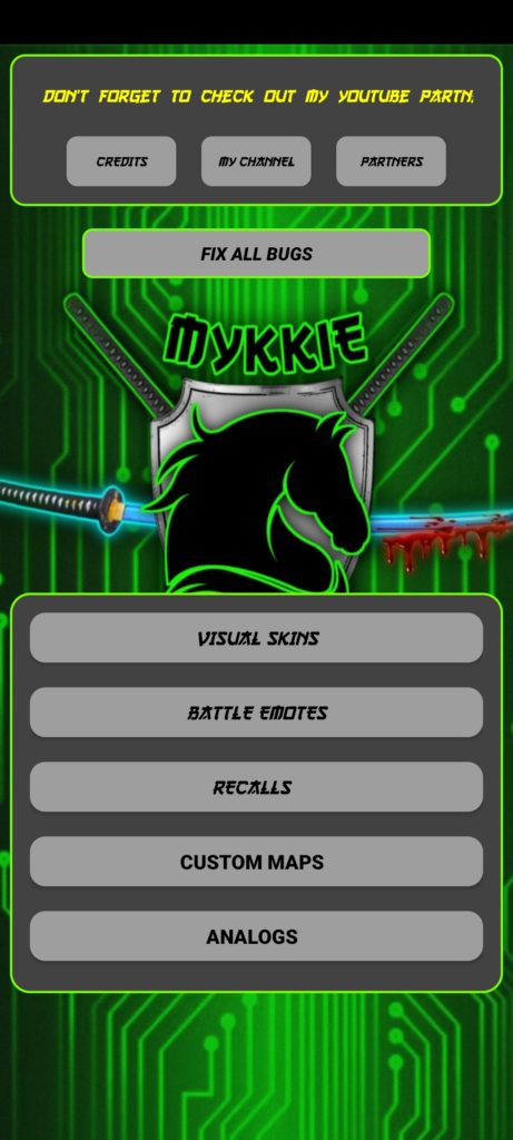Screenshot of Mykkie Skin Injector