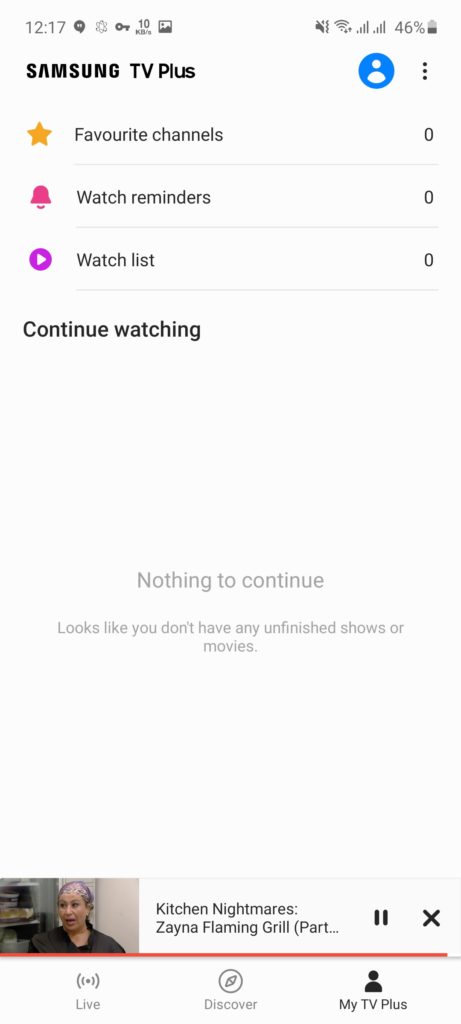 Screenshot of Samsung TV Plus App Download