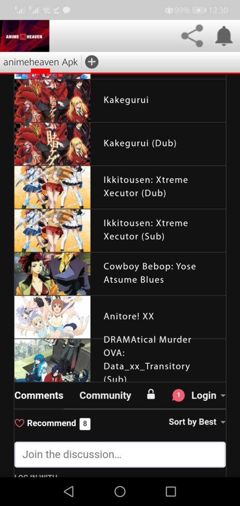 Screenshot of Animeheaven