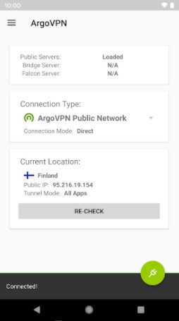 Screenshot of Argo VPN Apk