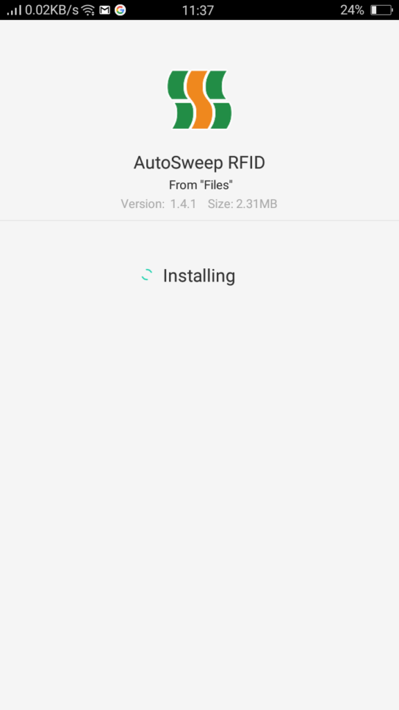 Screenshot of Autosweep RFID Apk