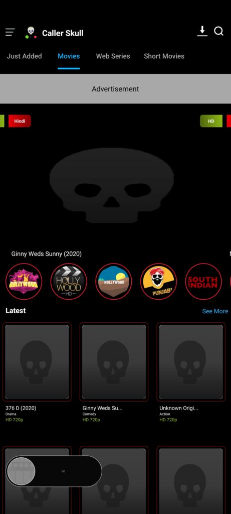 Screenshot of Caller Skull Apk