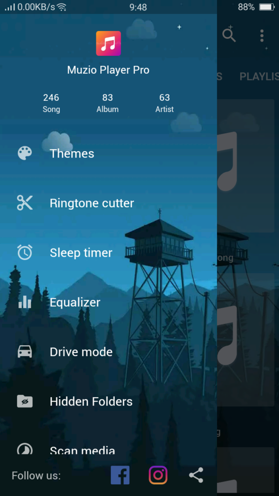 Screenshot of Muzio Player Pro App