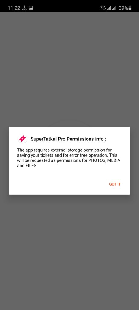 Screenshot of SuperTatkal Pro