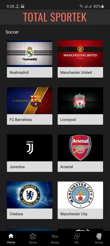 Screenshot of Totalsportek Apk