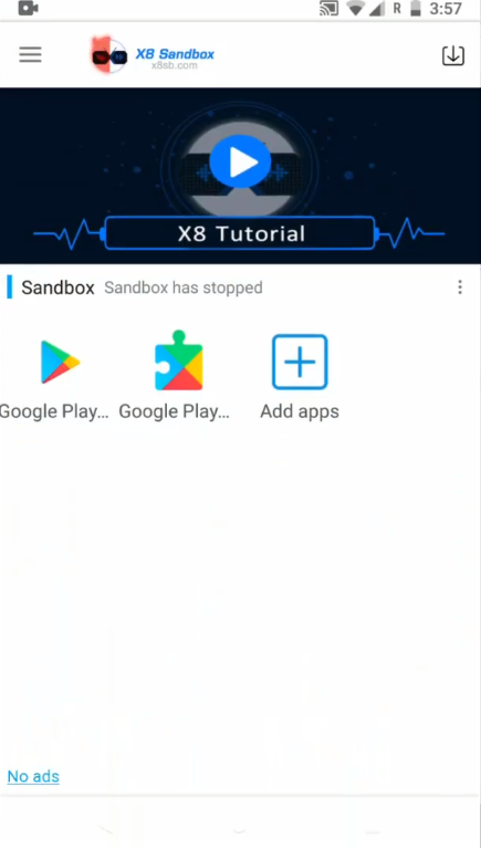 Screenshot of X8 Sandbox