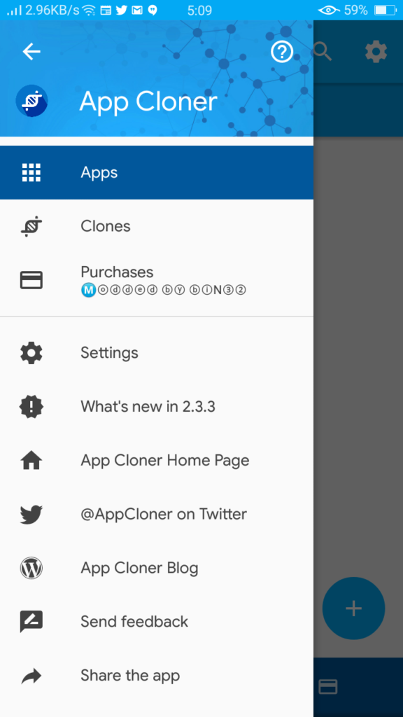 Screenshot of App Cloner Premium Apk