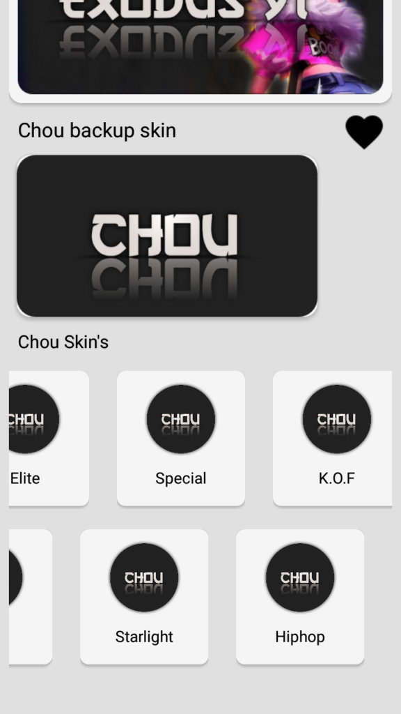Screenshot of Chou Skin Injector