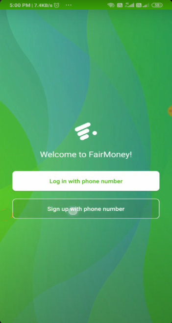 Screenshot of Fairmoney Apk