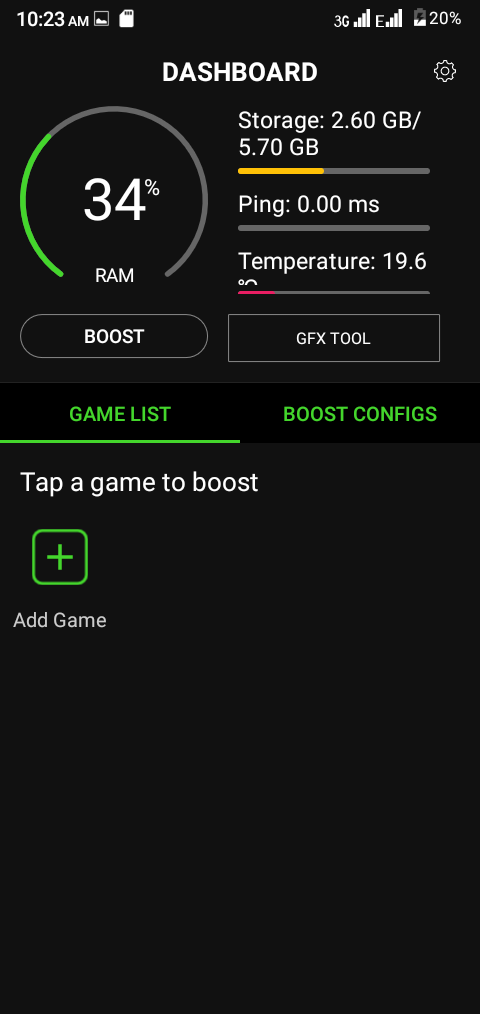Screenshot of Game Booster 4x Faster Pro App
