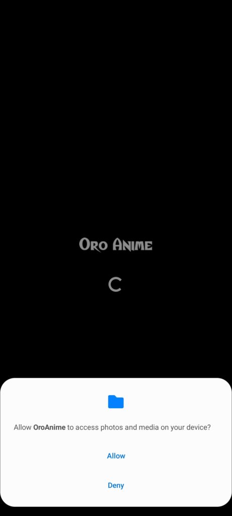 Screenshot of OroAnime App