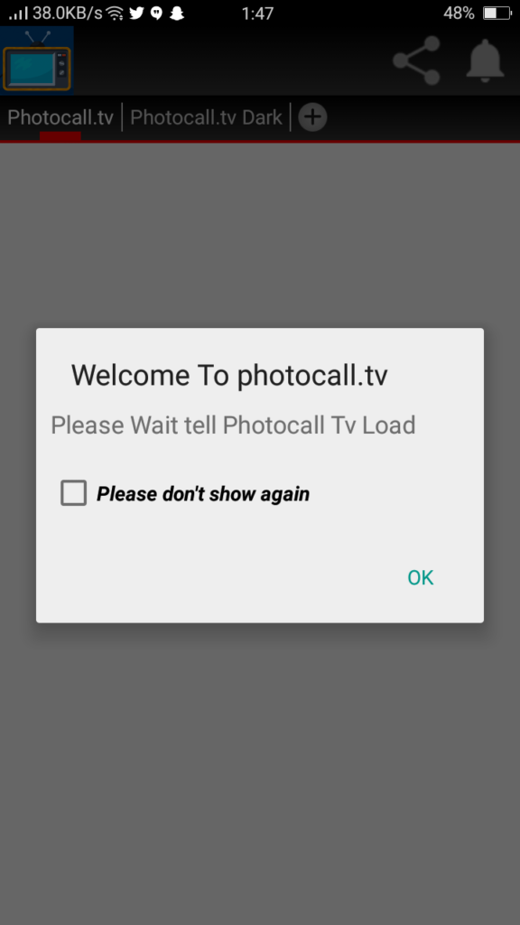 Screenshot of Photocall TV App