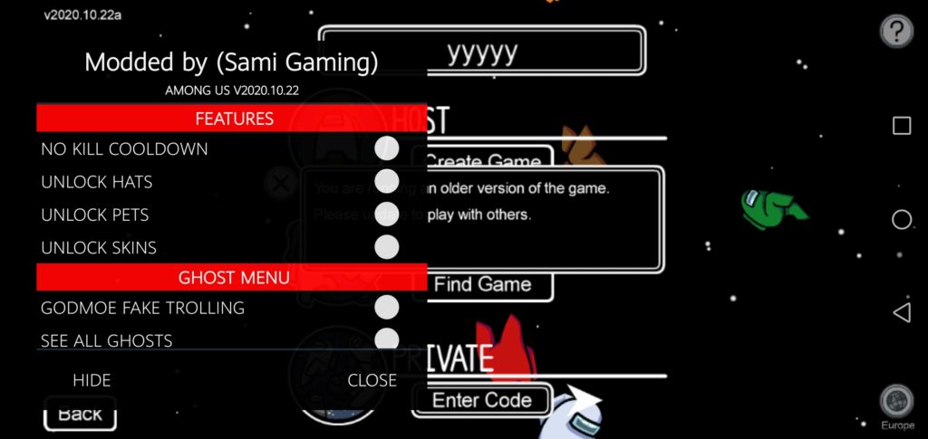 Screenshot of Sami Gaming Among Us Mod