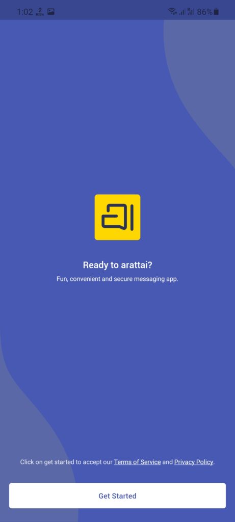 Screenshot of Arattai App