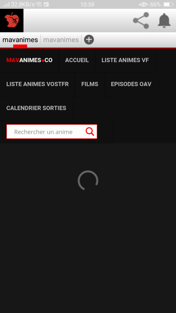 Screenshot of MavAnime Android