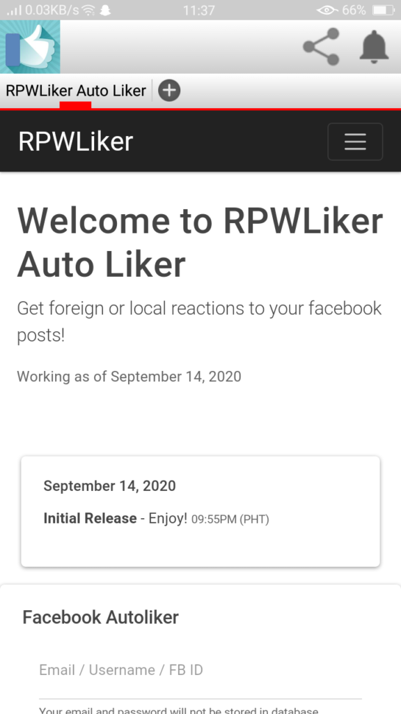 Screenshot of Rpw Liker Apk