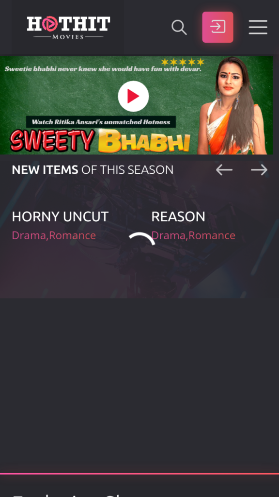 Screenshot of Hot Hit App
