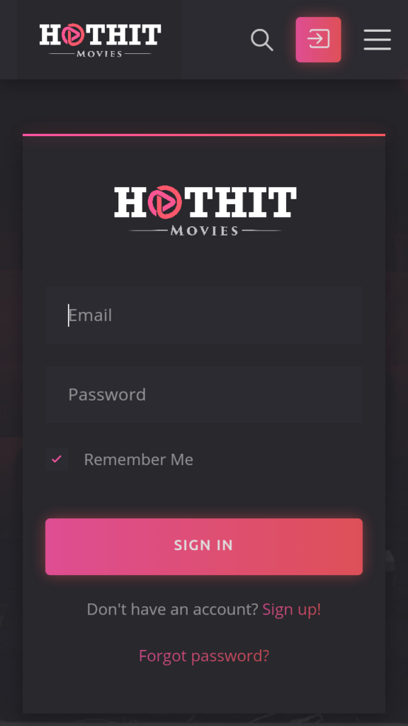 Screenshot of HotHit App