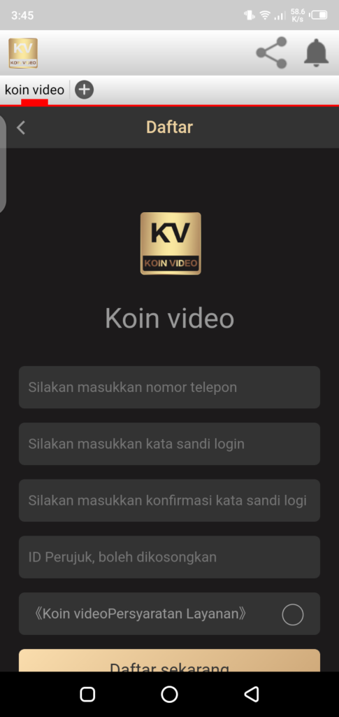 Screenshot of Koin Video Apk