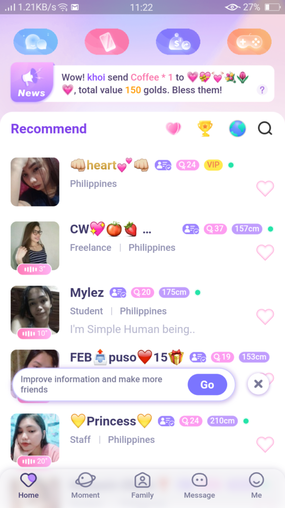 Screenshot of Meyo App