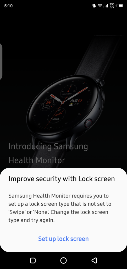 Screenshot of Samsung Health Monitor Mod