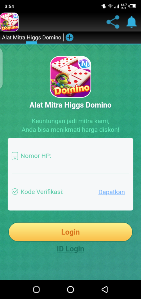 Screenshot of Alat Mitra Higgs Domino Download