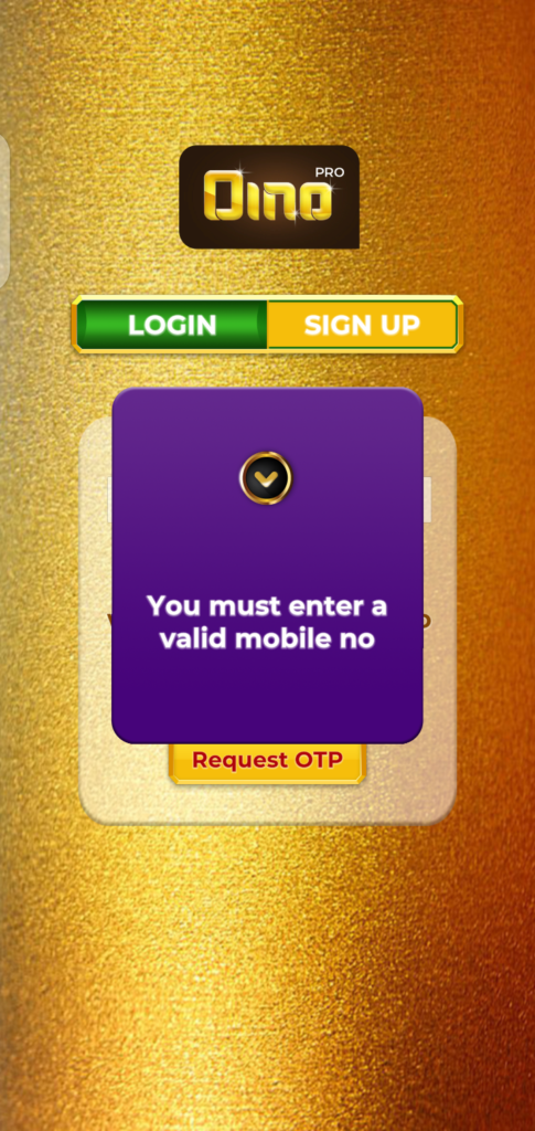 Screenshot of Oino Pro App